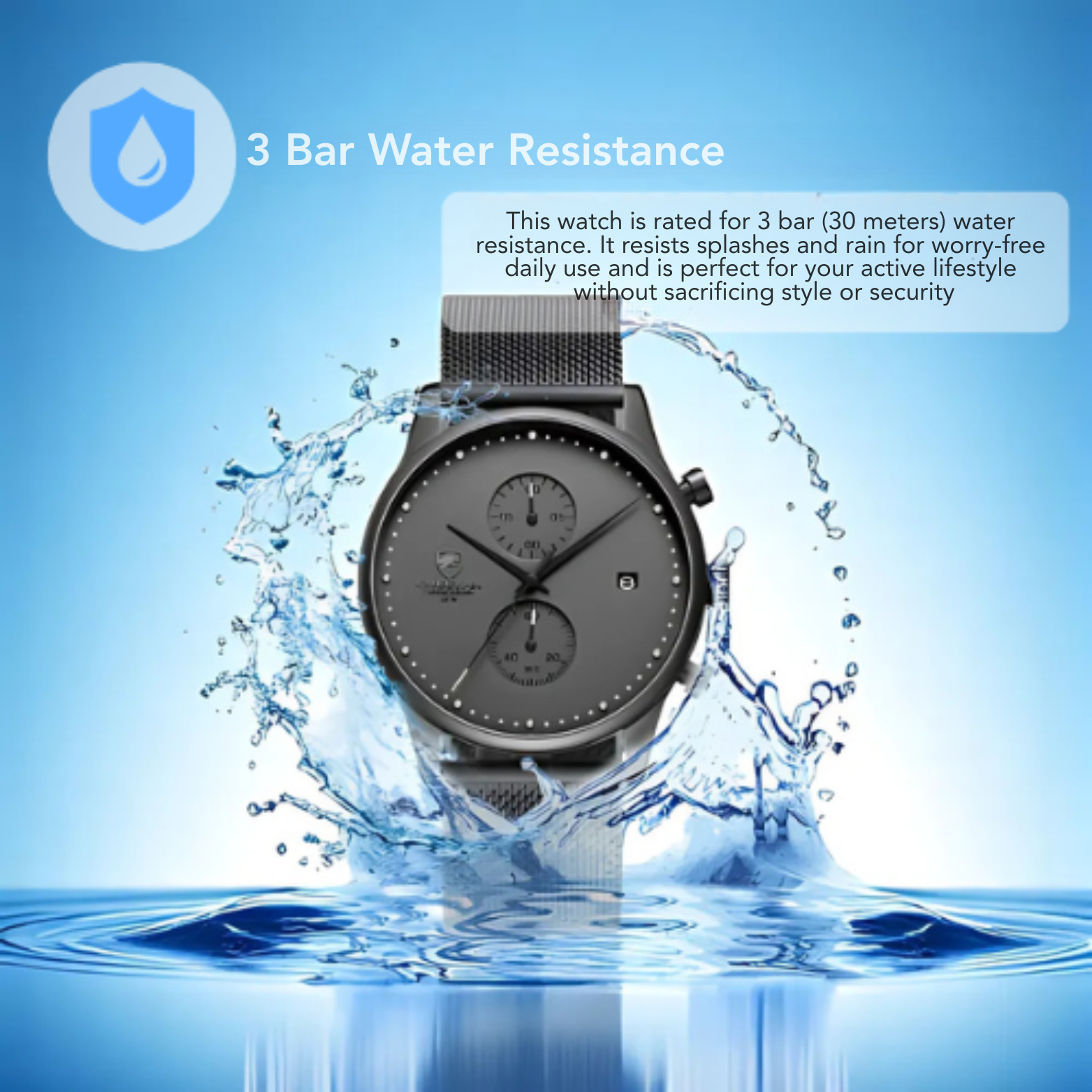Elegant Sporty Steel Watch