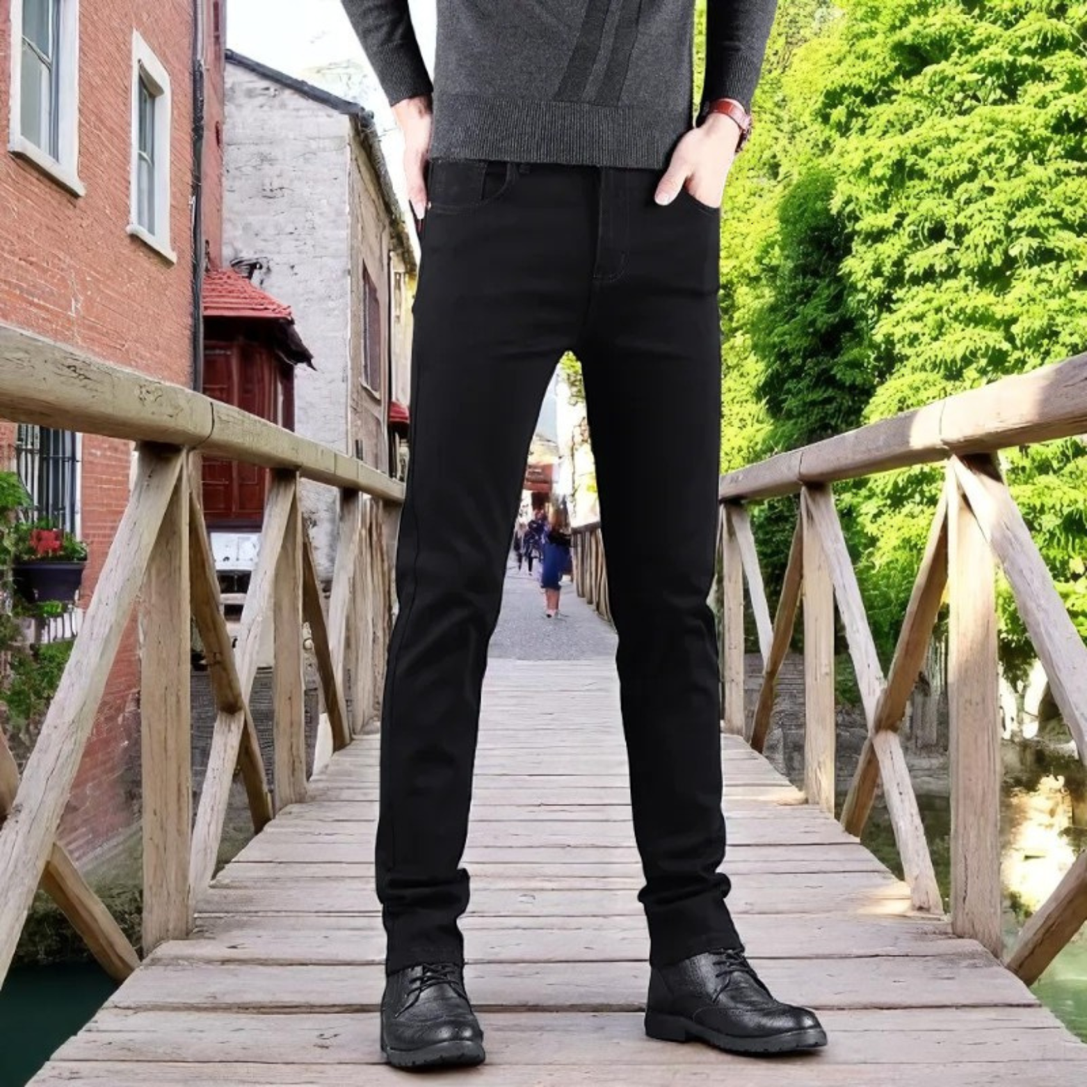 Black Slim Fit Denim Jeans