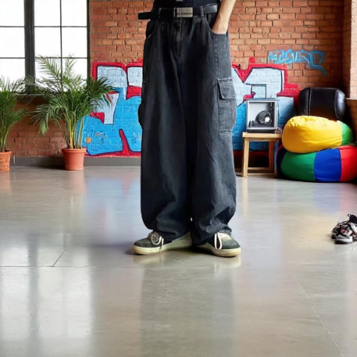Wide Cargo Jeans Streetwear