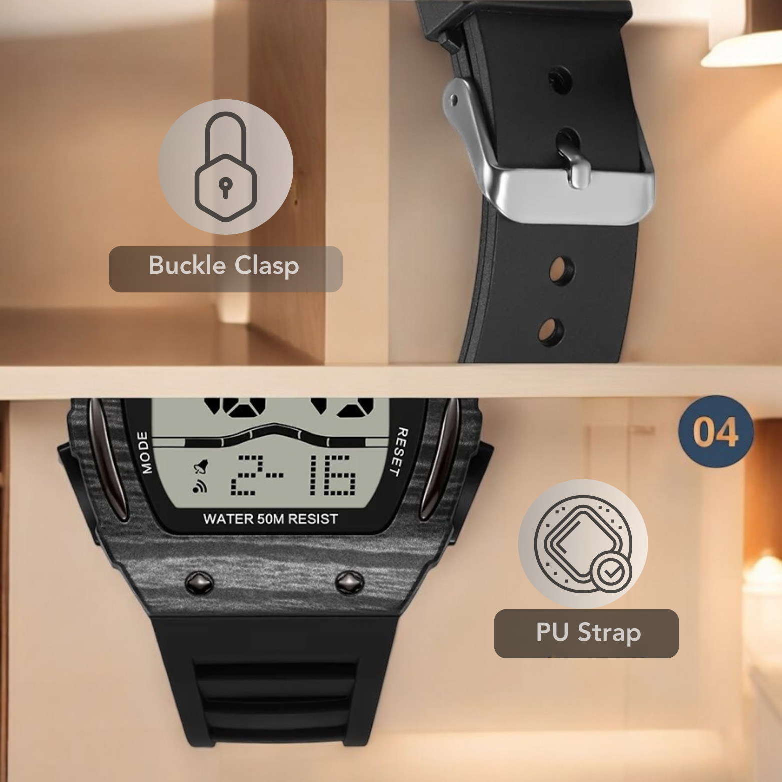 Shock and Drop Resistant Sports Watch