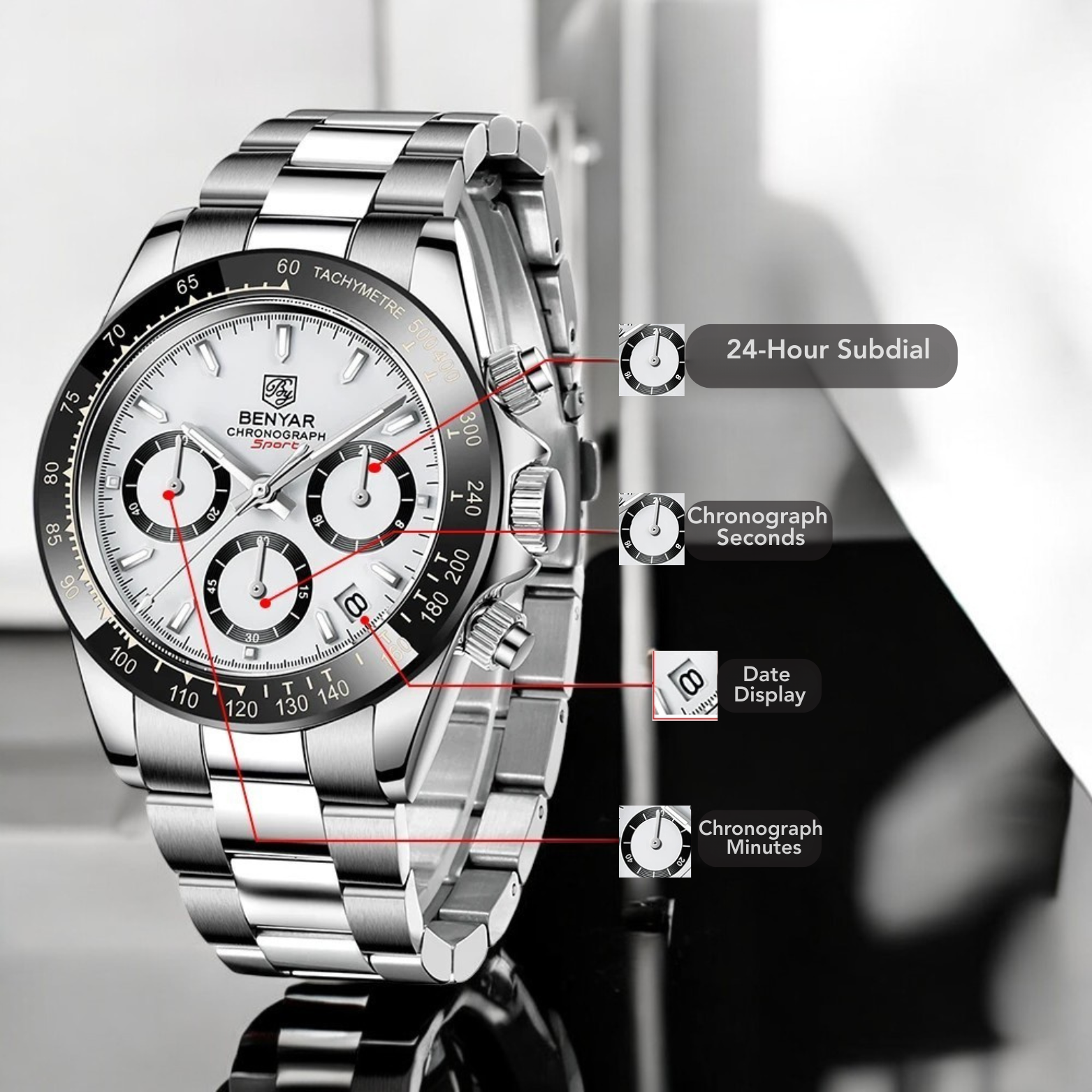 Stainless Steel Mechanical Watch