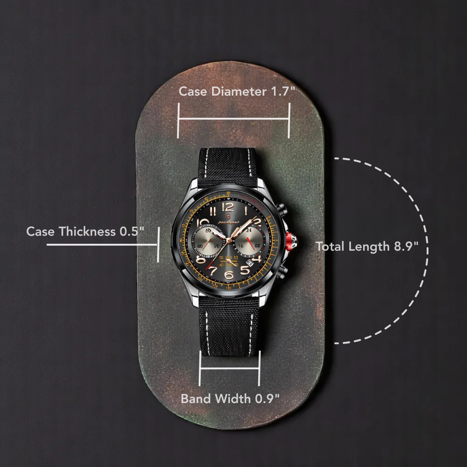 Chrono Leather Watch