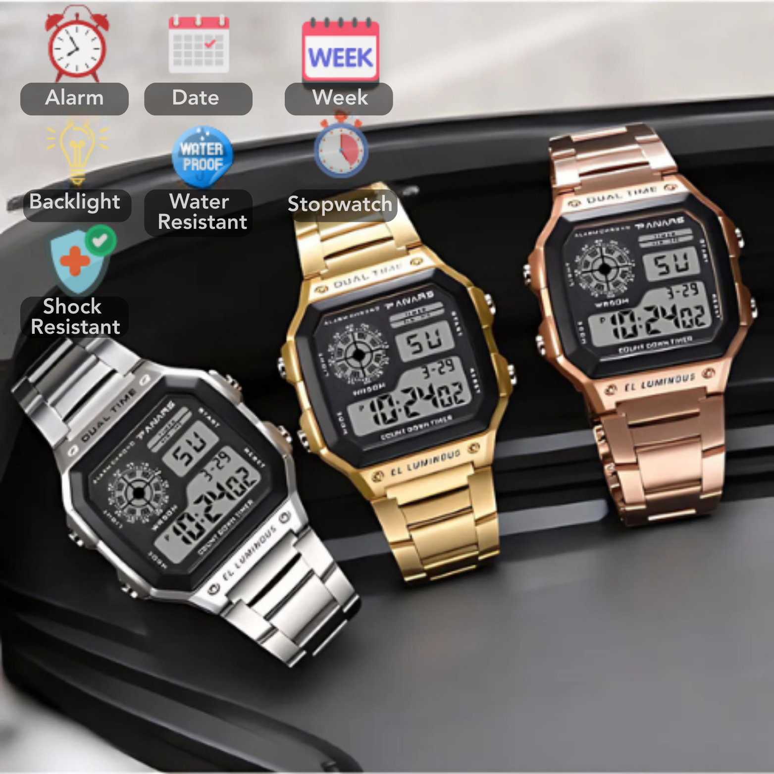 Steel Sports Watch