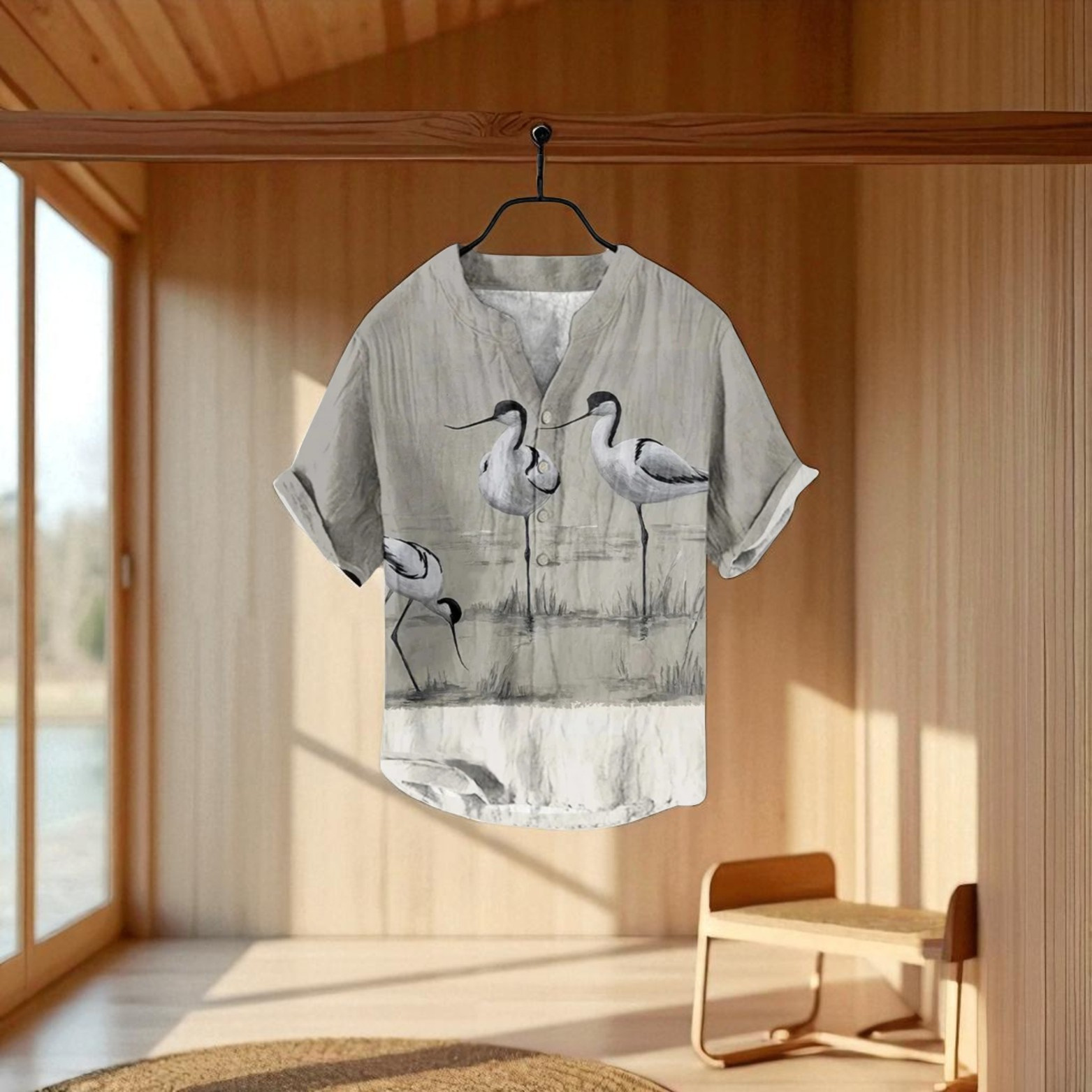 Camisa de Lino con Impresion 3D 2025