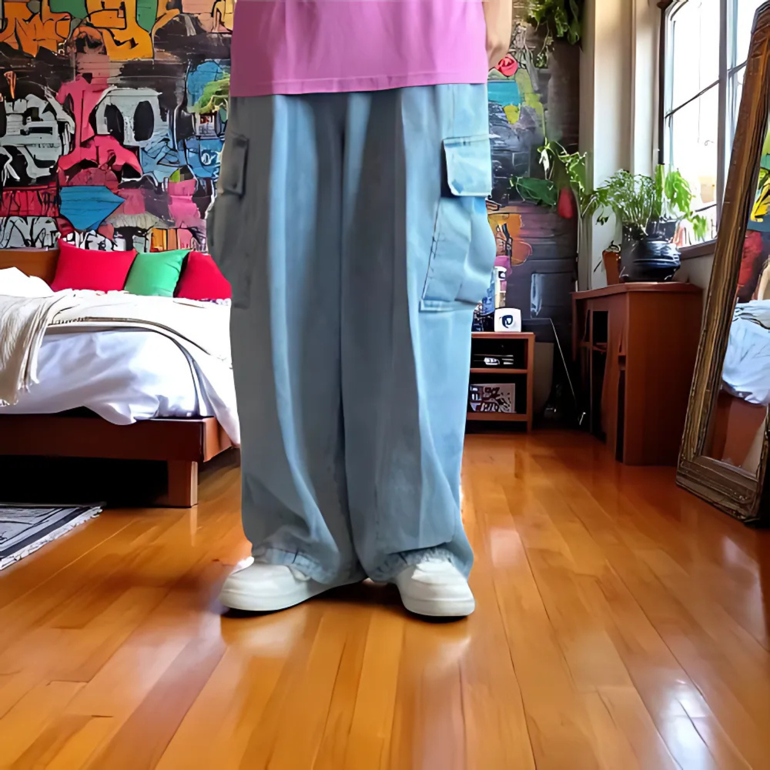 Wide Cargo Jeans Streetwear