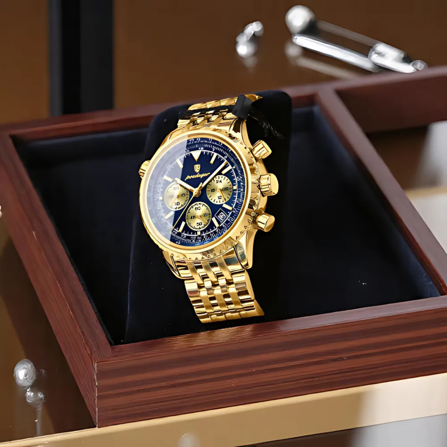 Steel military watch