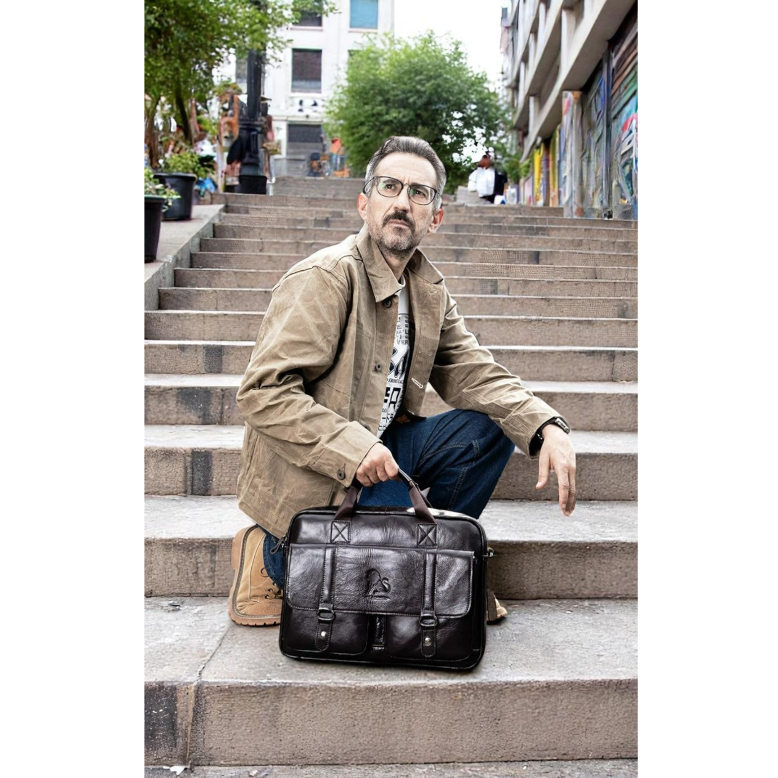 Premium Executive Leather Briefcase