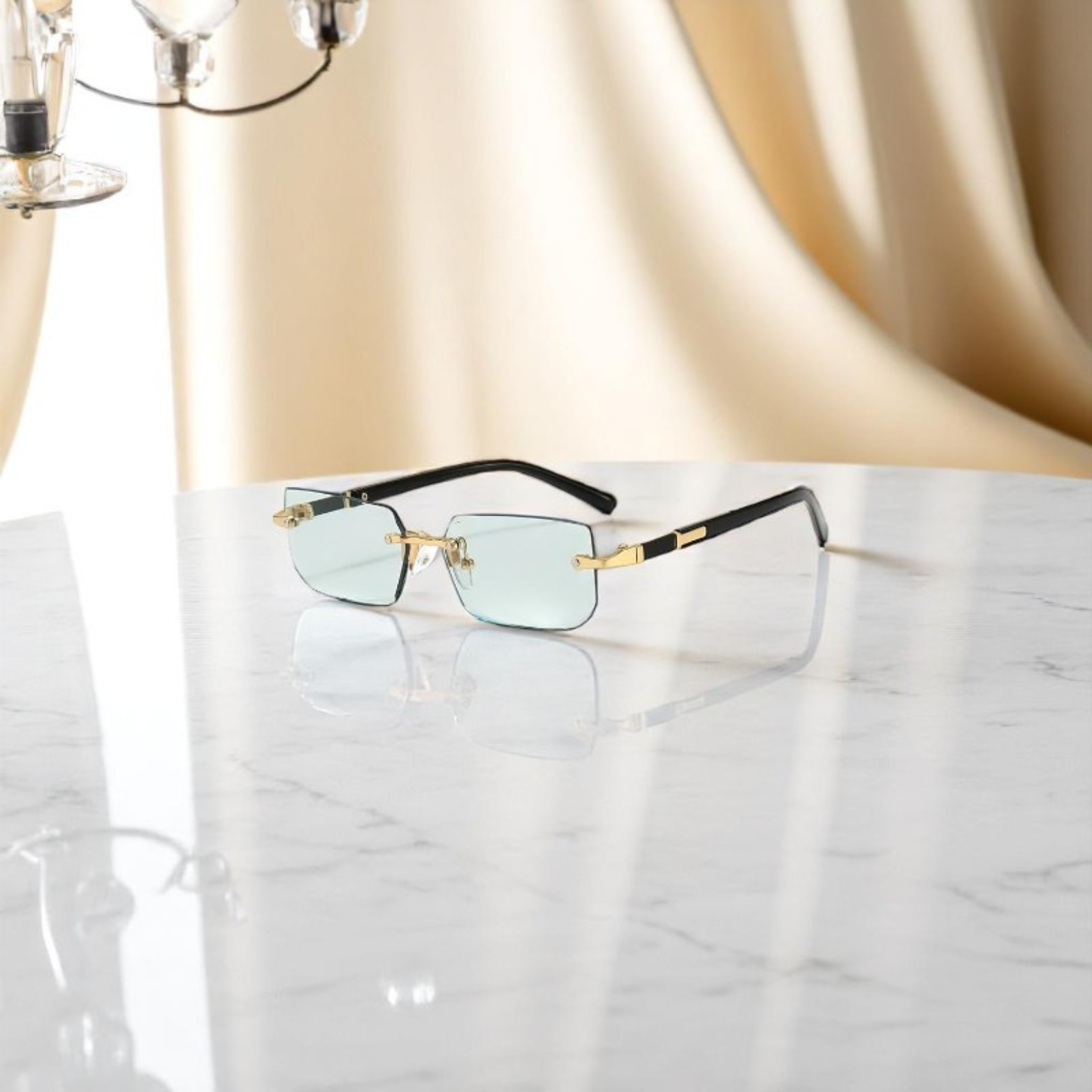 Minimalist Rimless Glasses