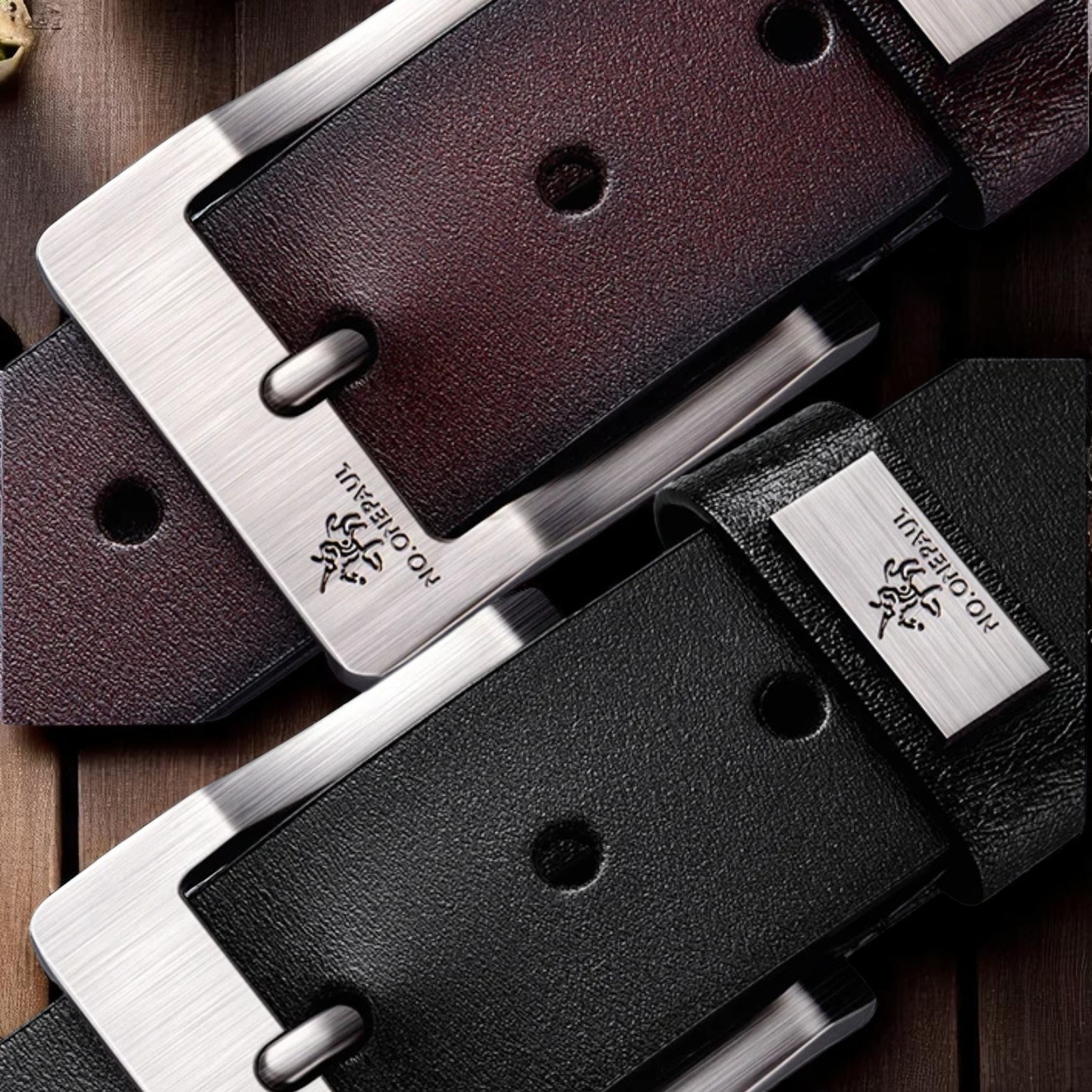 Solid Synthetic Leather Belt