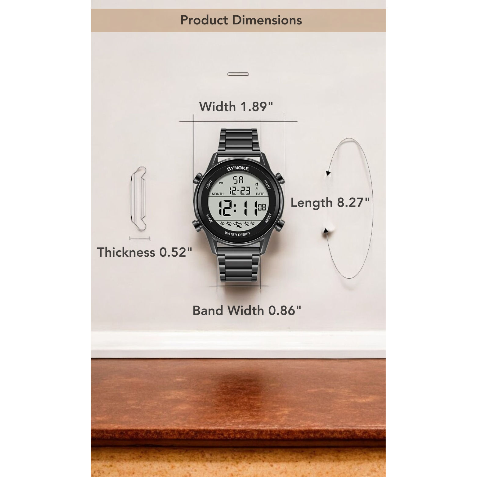 Stainless Steel Sports Watch