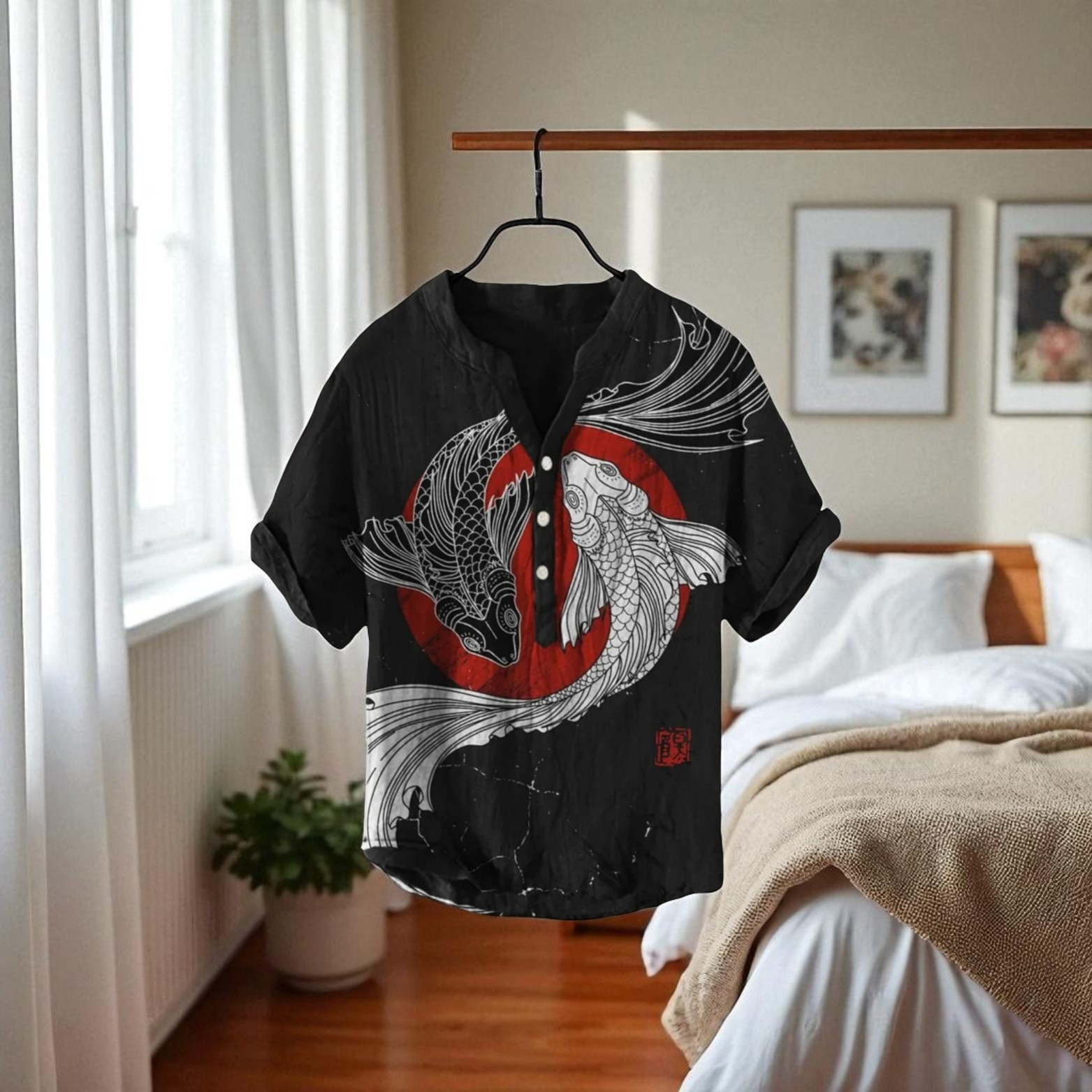 Linen Shirt with 3D Print 2025