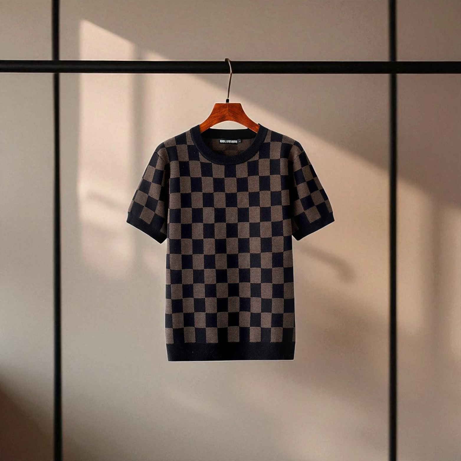 Geometric Cotton T-Shirt Sweater