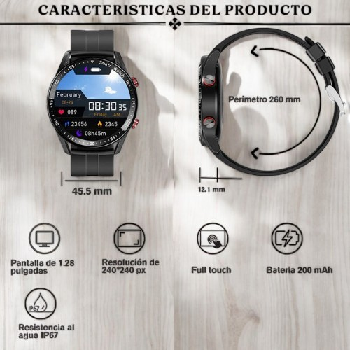 Reloj inteligente ECG Bluetooth fitness