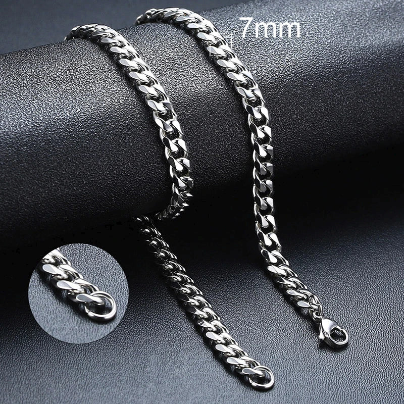 Unisex Steel Cuban Chain