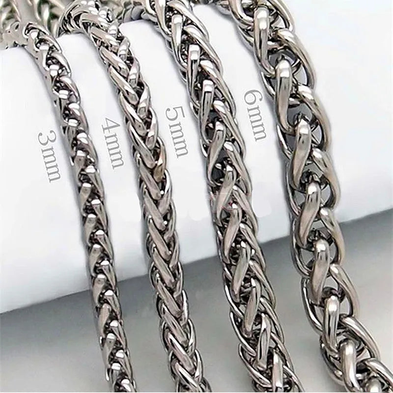 Men's Titan Twist Stainless Steel Chain Necklace