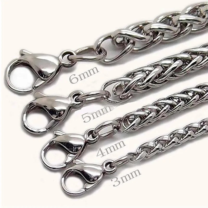 Men's Titan Twist Stainless Steel Chain Necklace