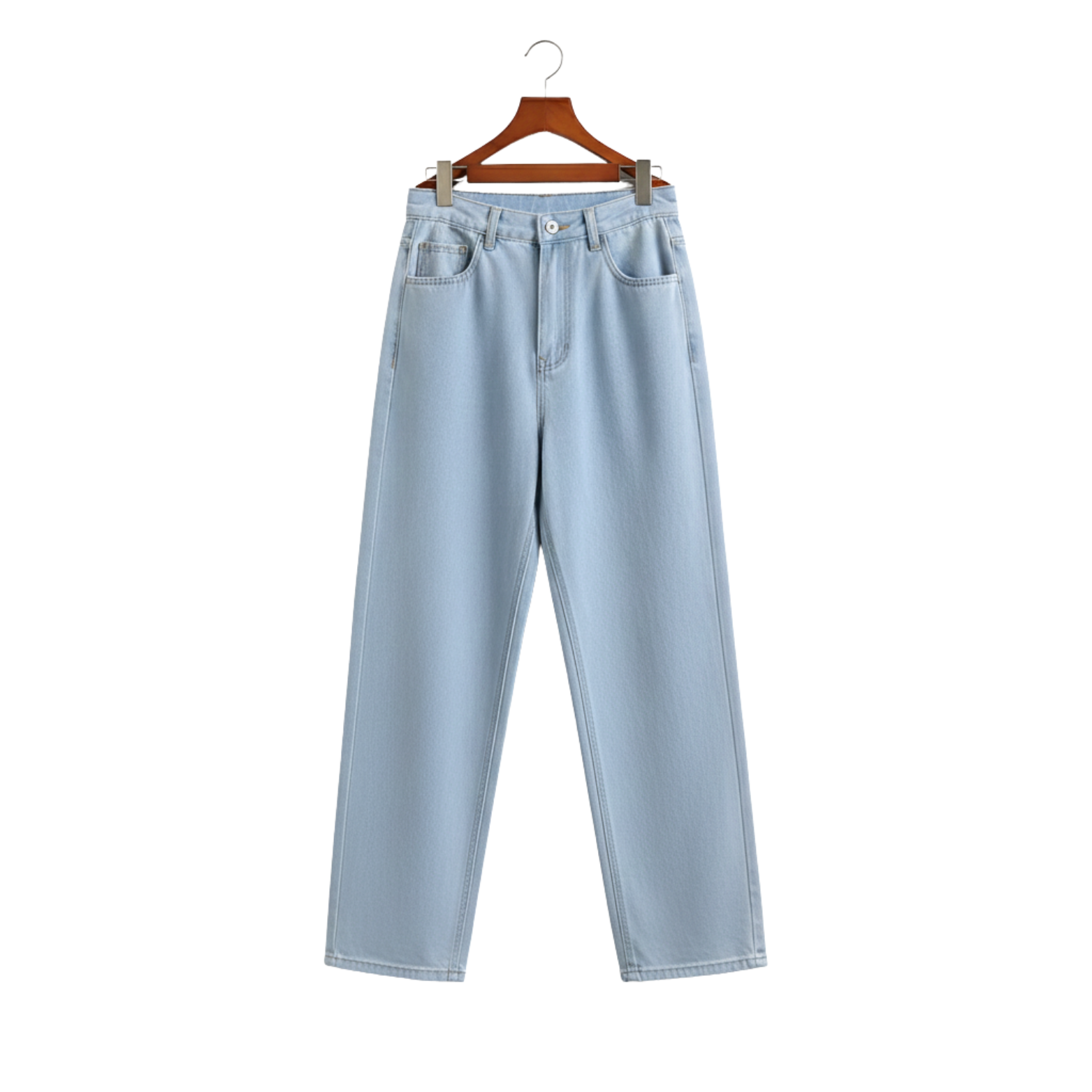 Men baggy streetwear jeans light blue wide leg – The Crew