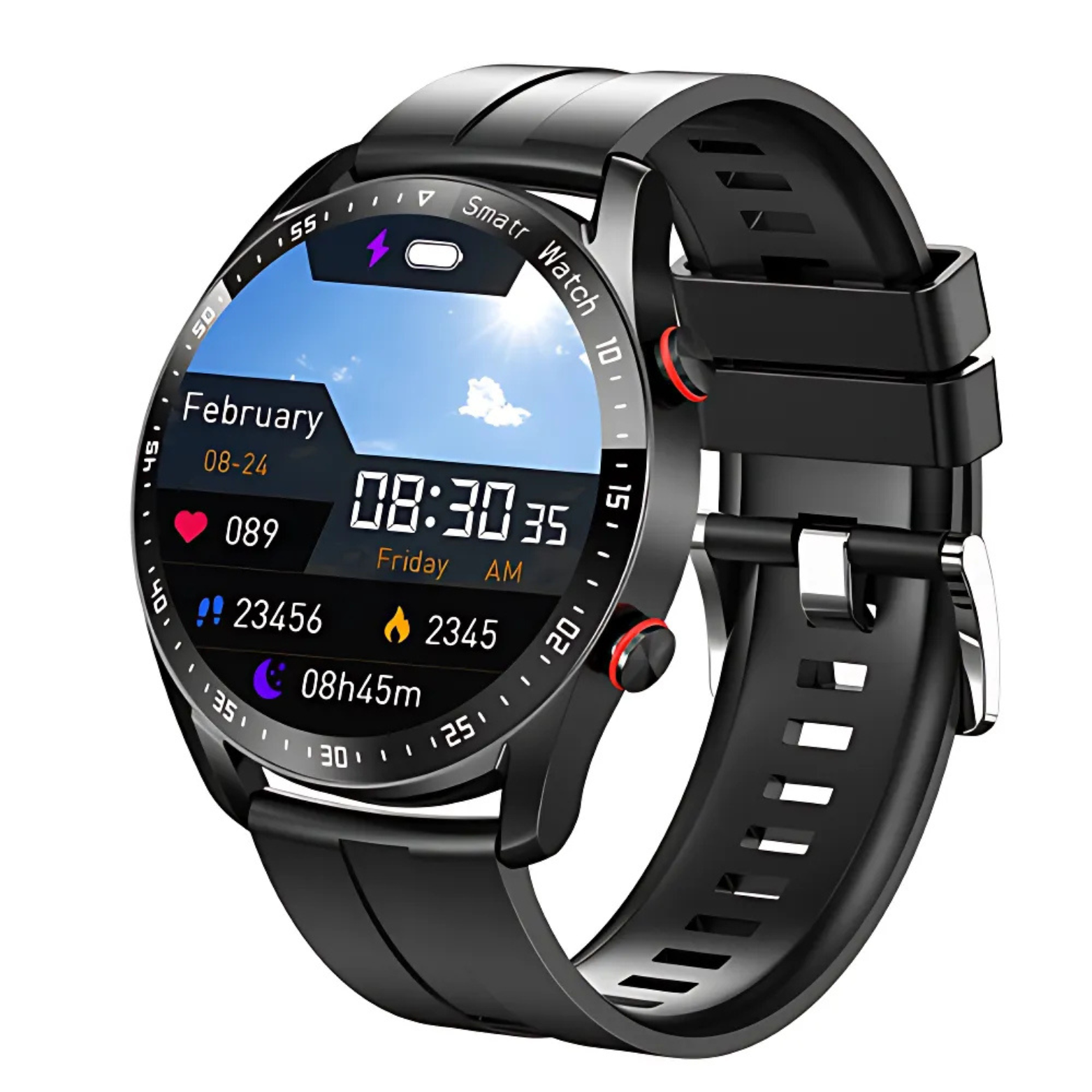 ECG Bluetooth fitness smartwatch