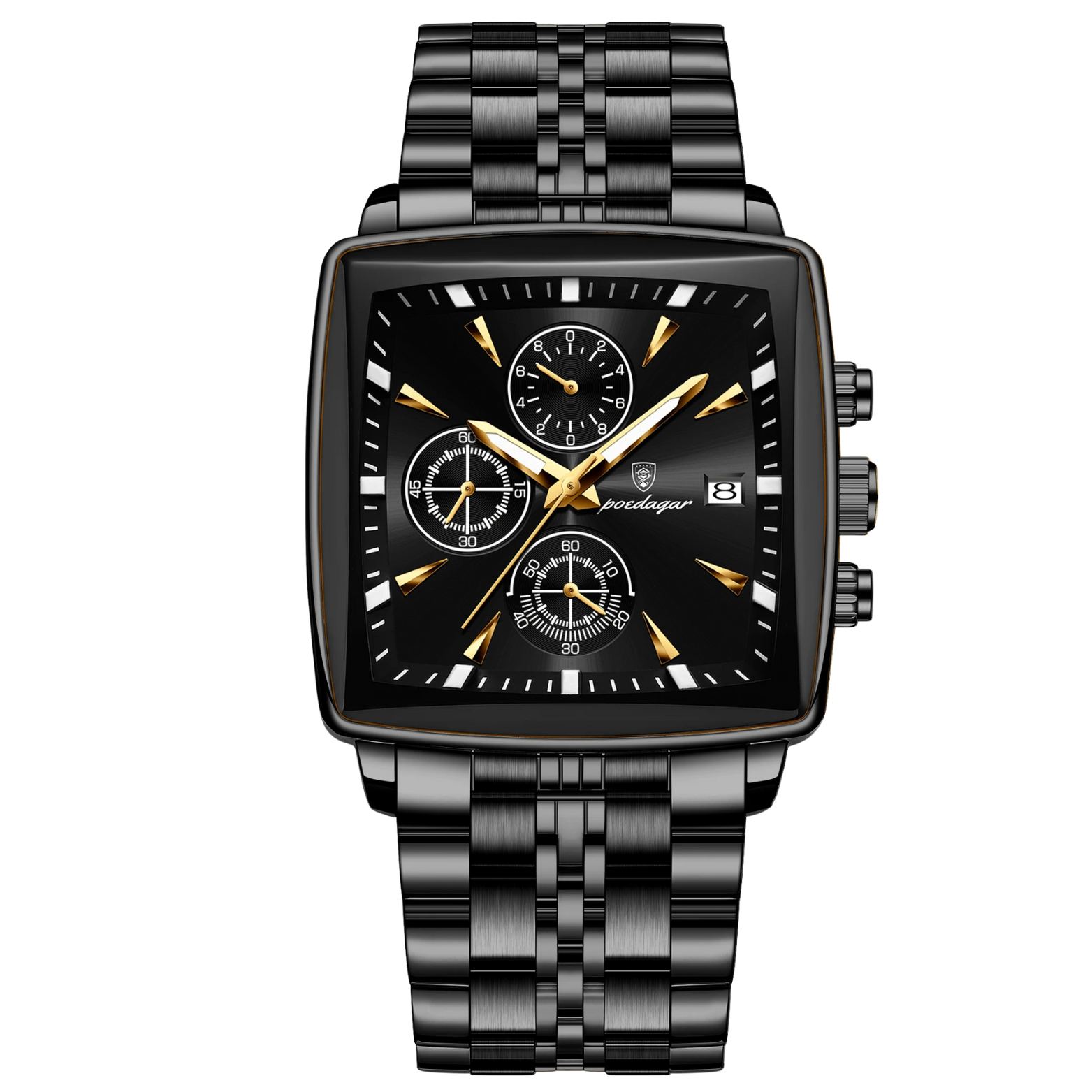 Square chronograph watch