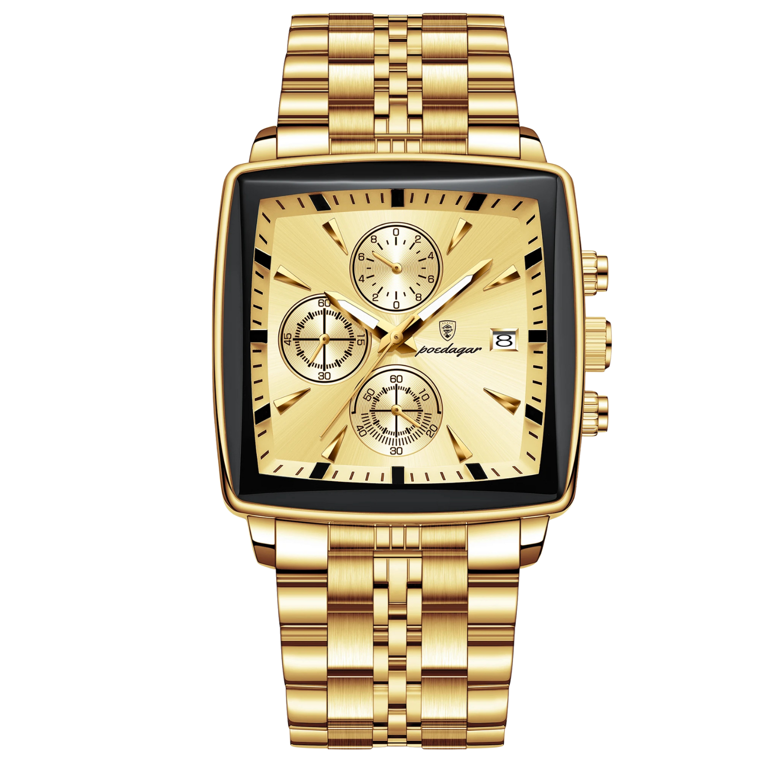 Square chronograph watch
