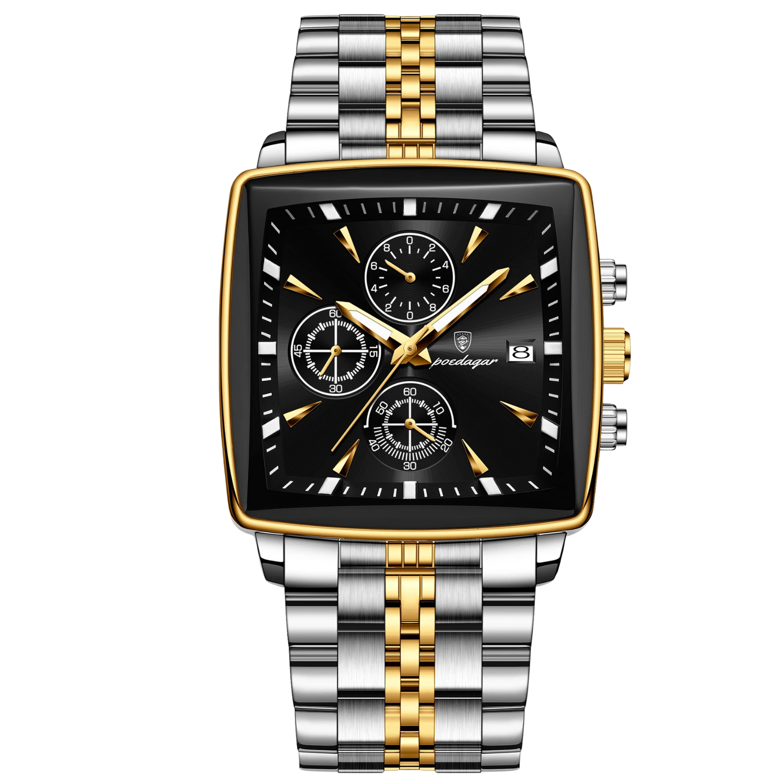 Square chronograph watch