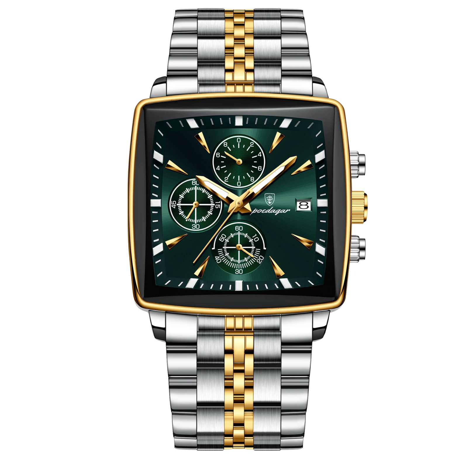 Square chronograph watch