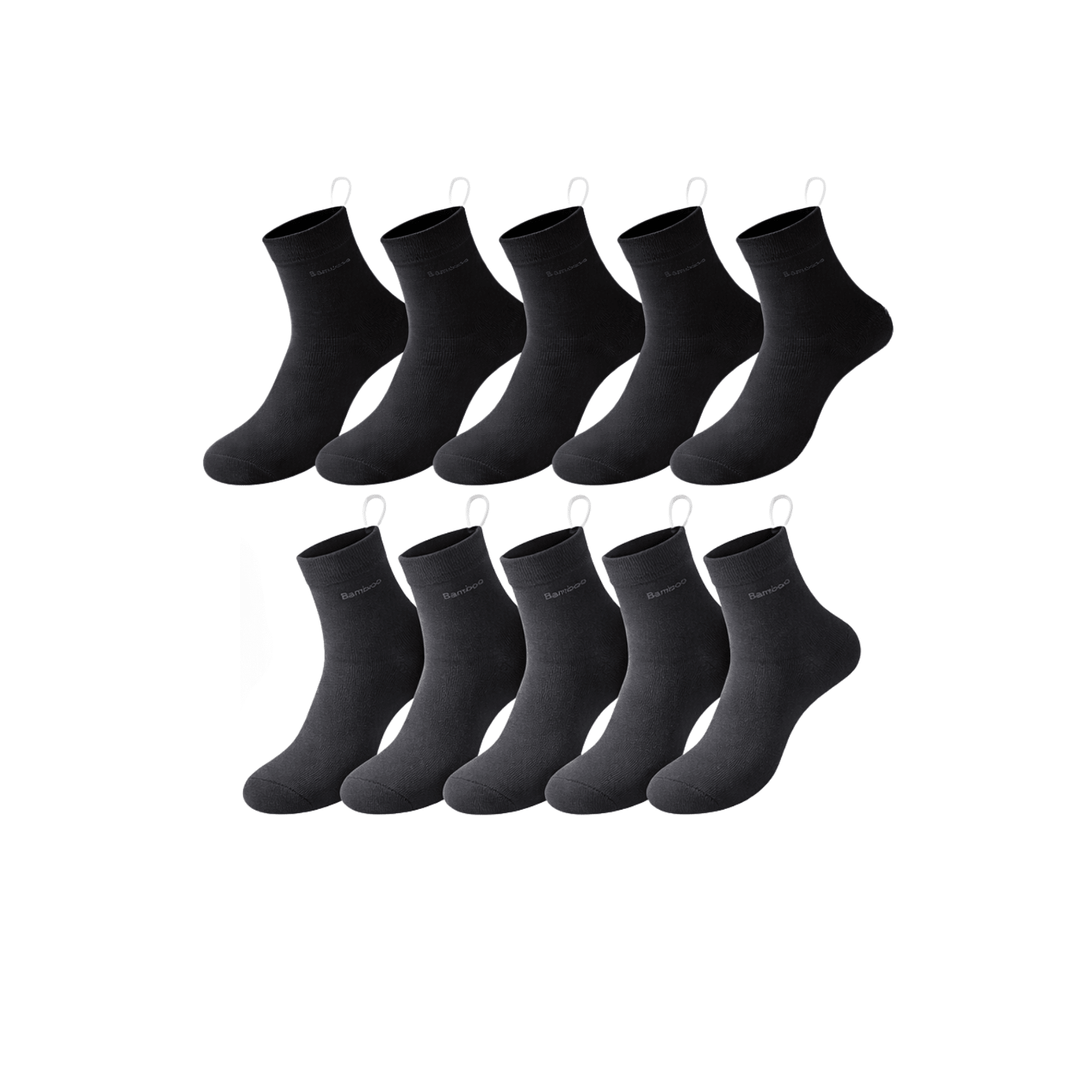 Men’s Bamboo Fiber Socks 10 - Pack – Breathable Comfort | The Crew - The Crew