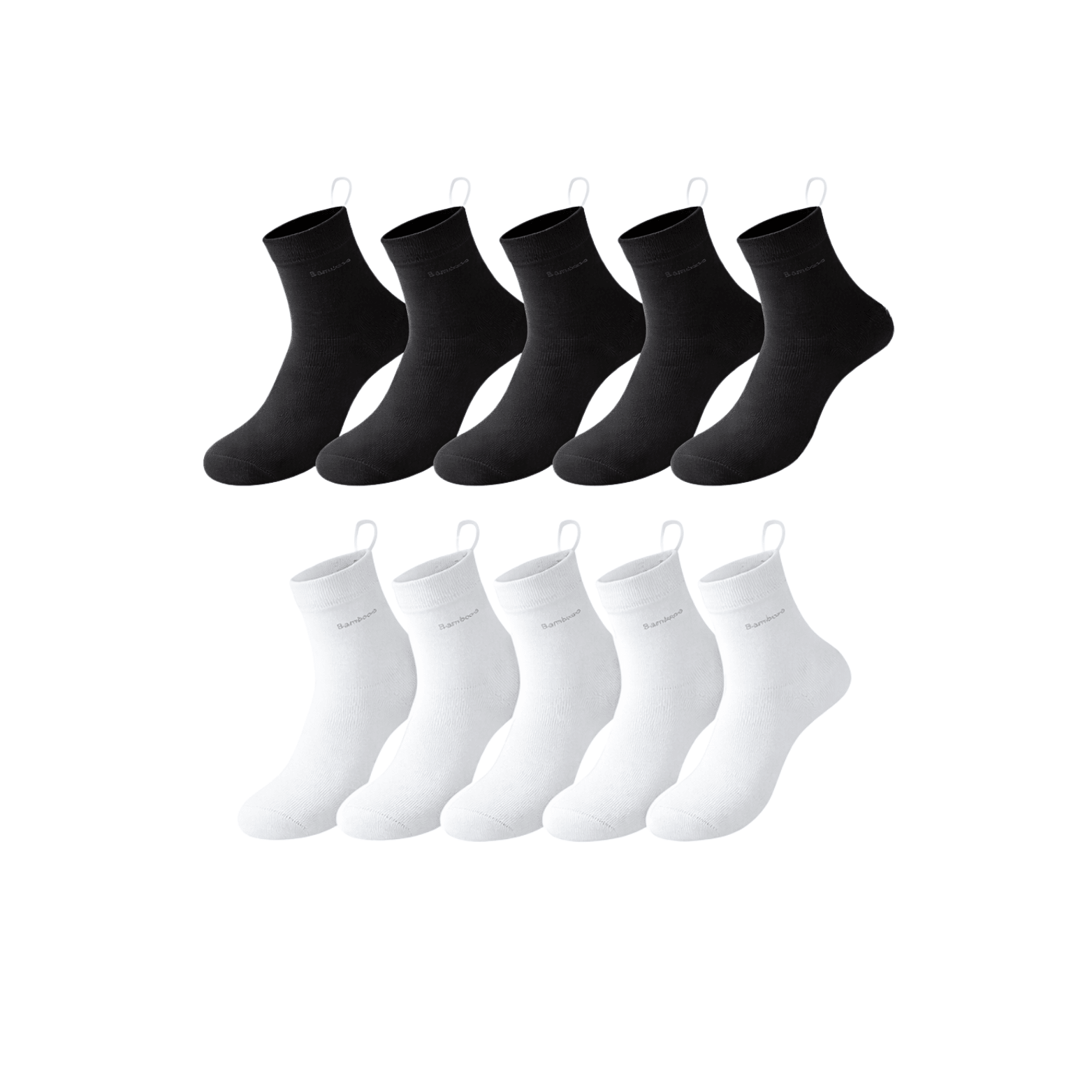 Men’s Bamboo Fiber Socks 10 - Pack – Breathable Comfort | The Crew - The Crew