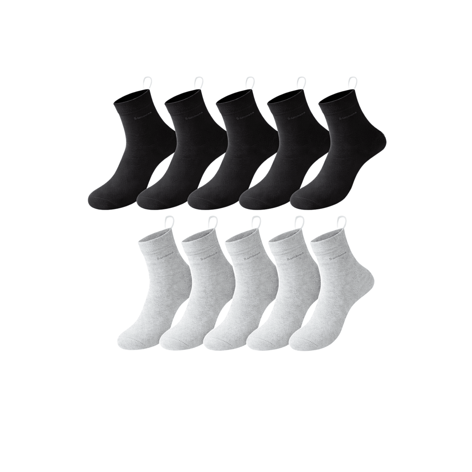 Men’s Bamboo Fiber Socks 10 - Pack – Breathable Comfort | The Crew - The Crew