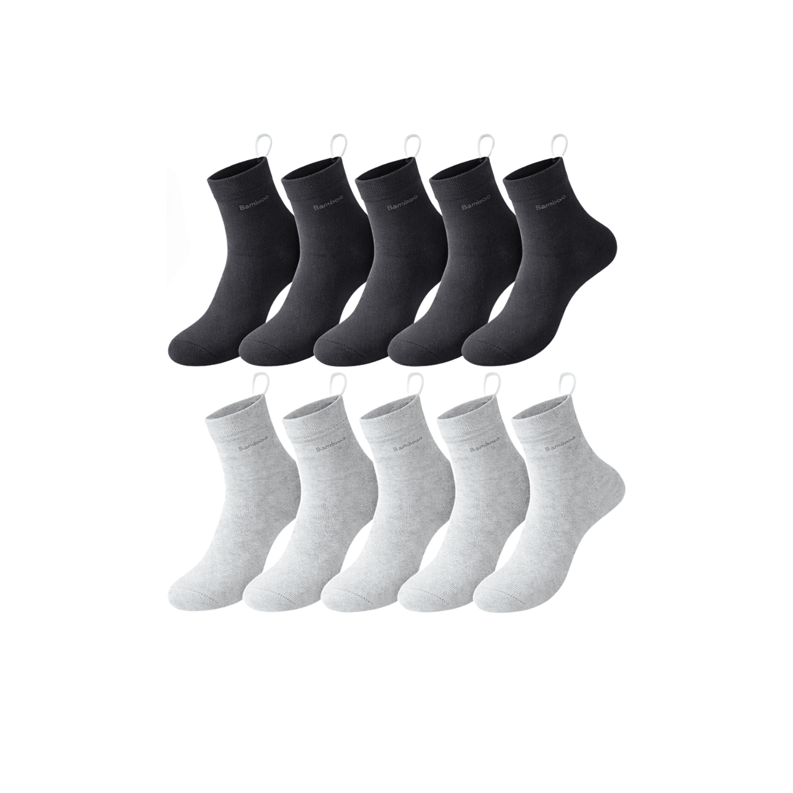 Men’s Bamboo Fiber Socks 10 - Pack – Breathable Comfort | The Crew - The Crew