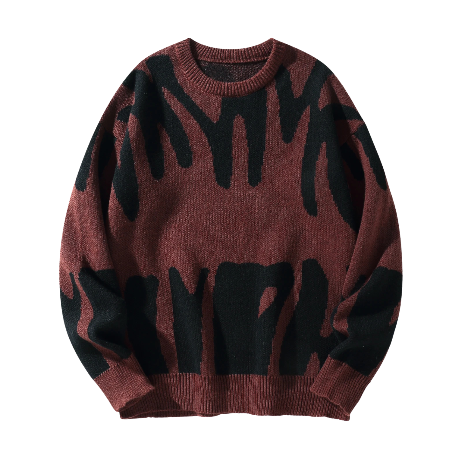 Stylish Jacquard Men's Sweater Relaxed Fit