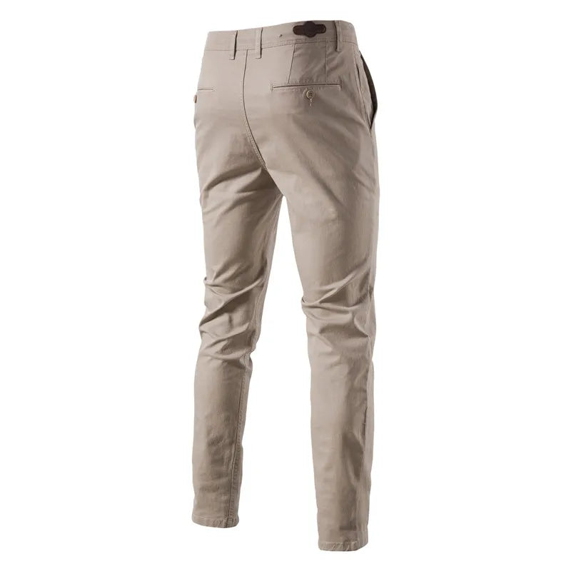 Elegant Cotton Casual Pants