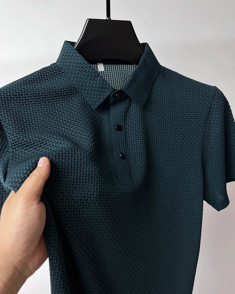 Men’s Solid Color Polo Shirt – Comfortable & Stylish – The Crew