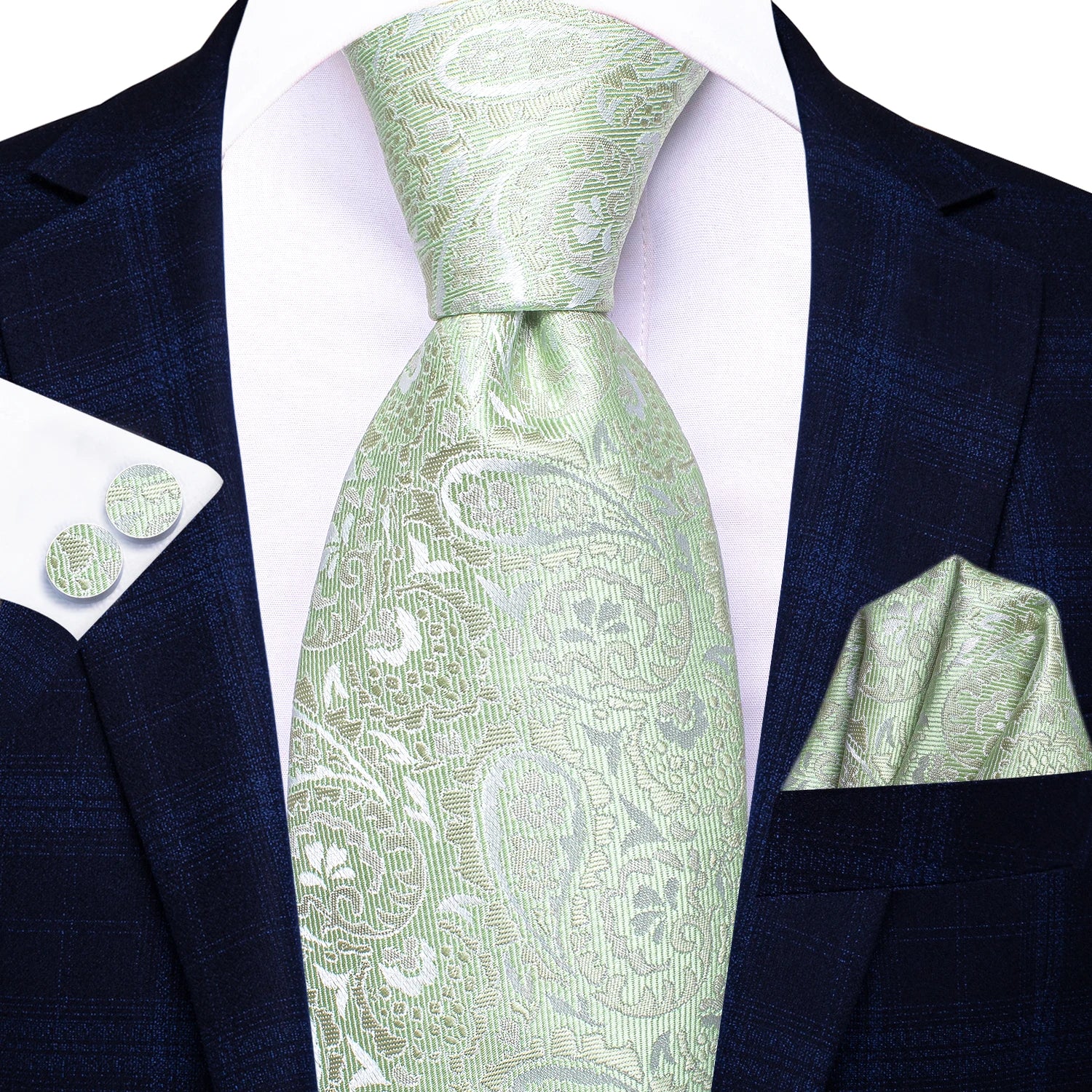 Tie Handkerchief Cufflinks Set