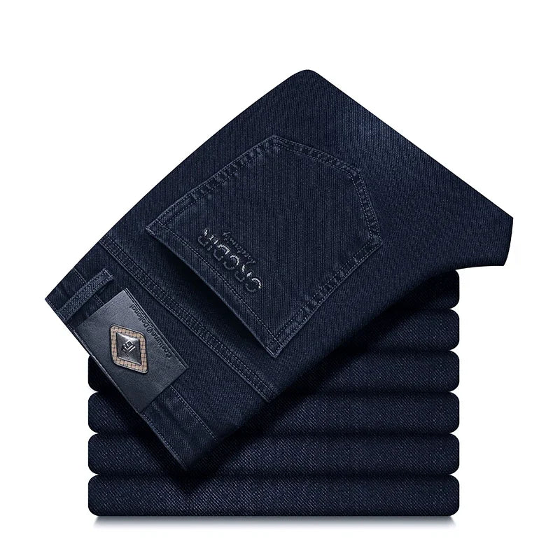 Stretch Straight Denim Jeans