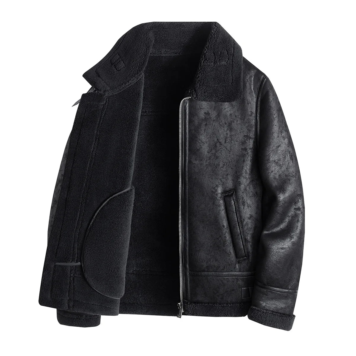 Winter Faux Leather Coat | Men