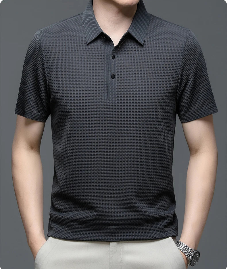 Men’s Solid Color Polo Shirt – Comfortable & Stylish – The Crew