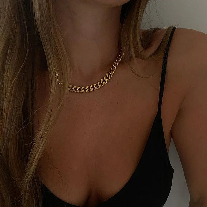 Unisex Steel Cuban Chain