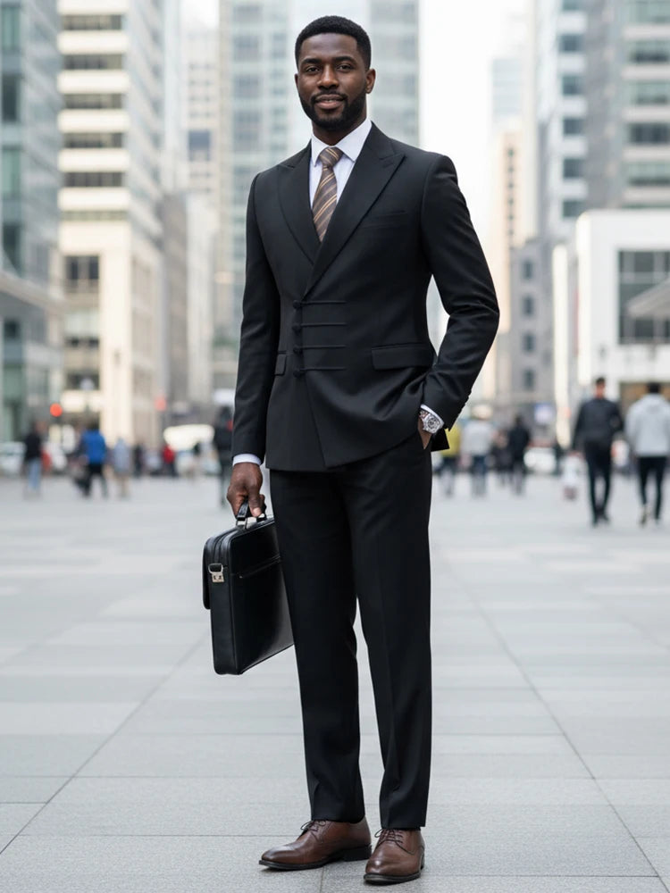Elegant Double-Breasted Suit