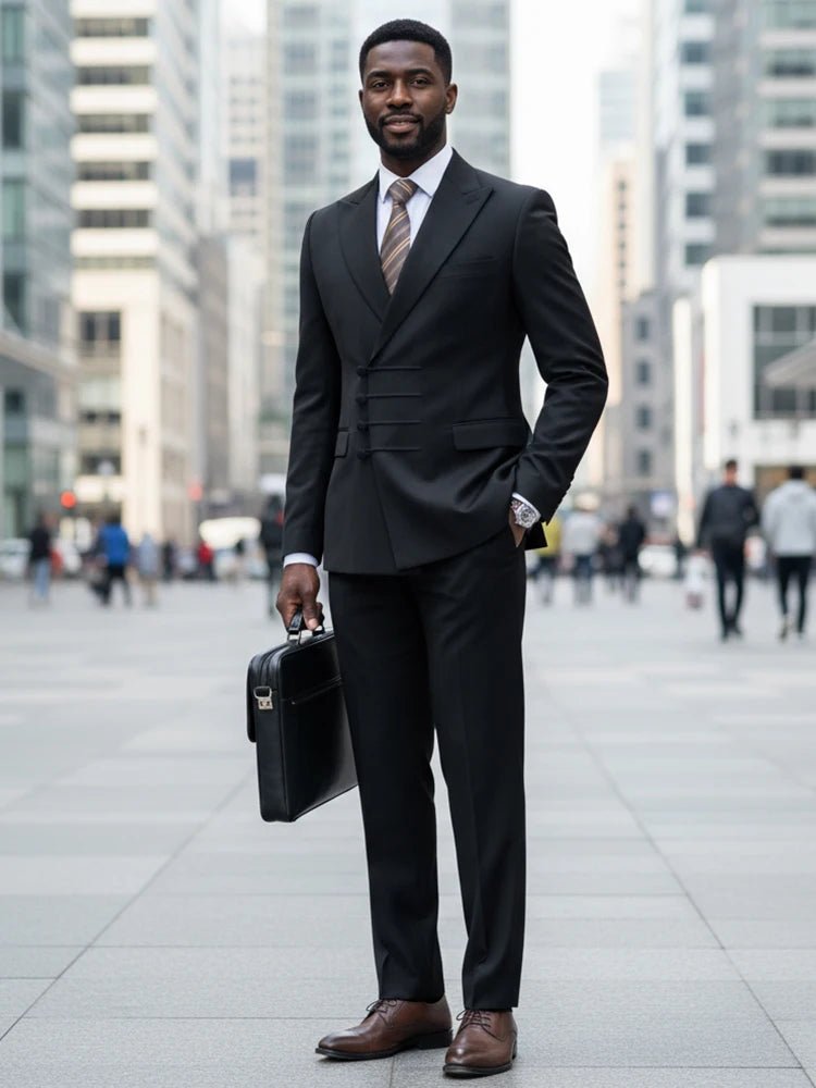 Men’s Elegant Double - Breasted Suit – Luxury Formalwear - The Crew