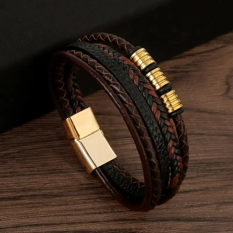 Classic woven leather bracelet