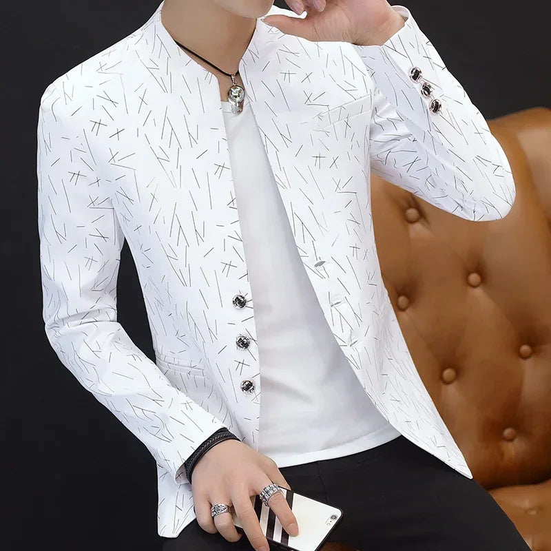 Korean Style Printed Blazer