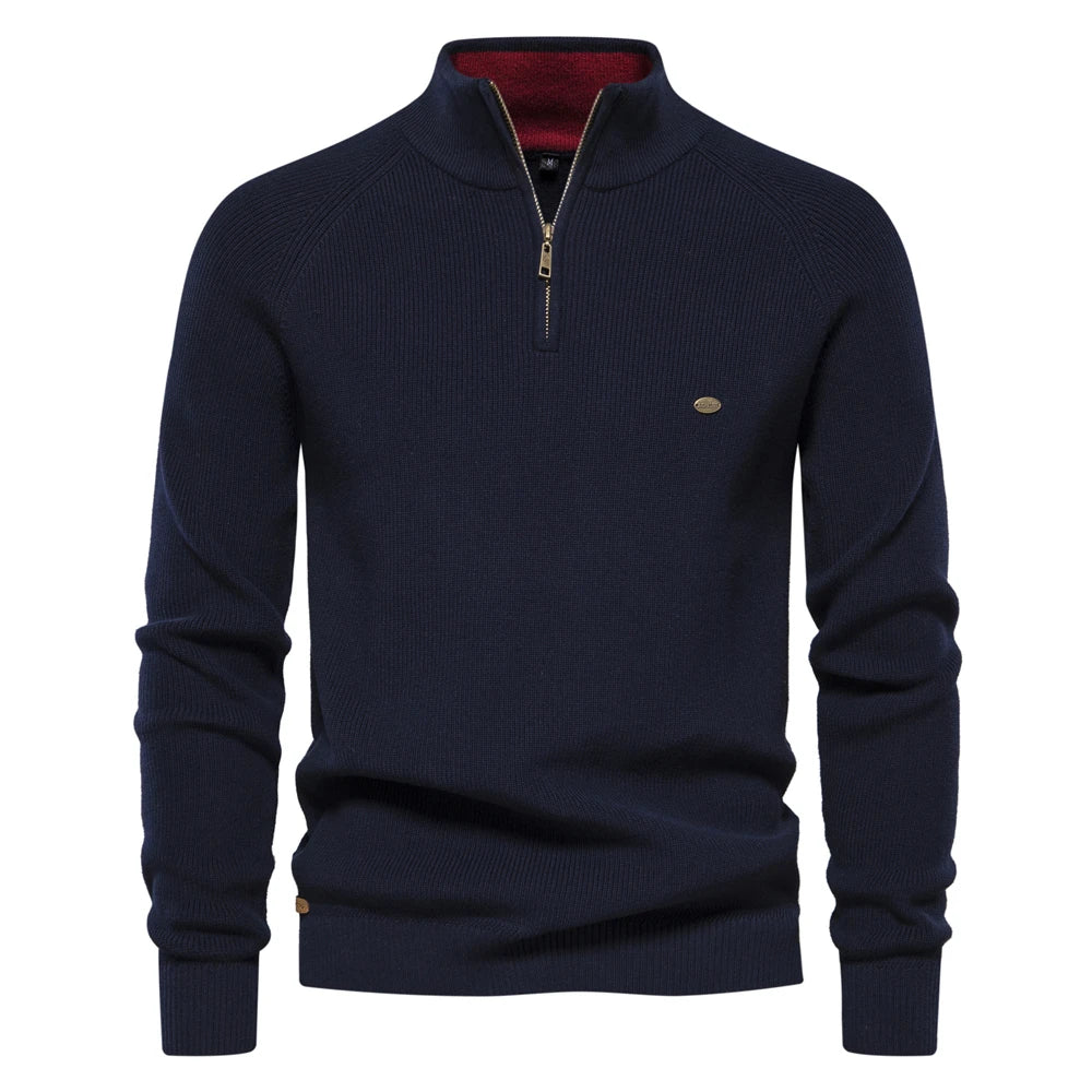 Cotton Cardigan with Zipper