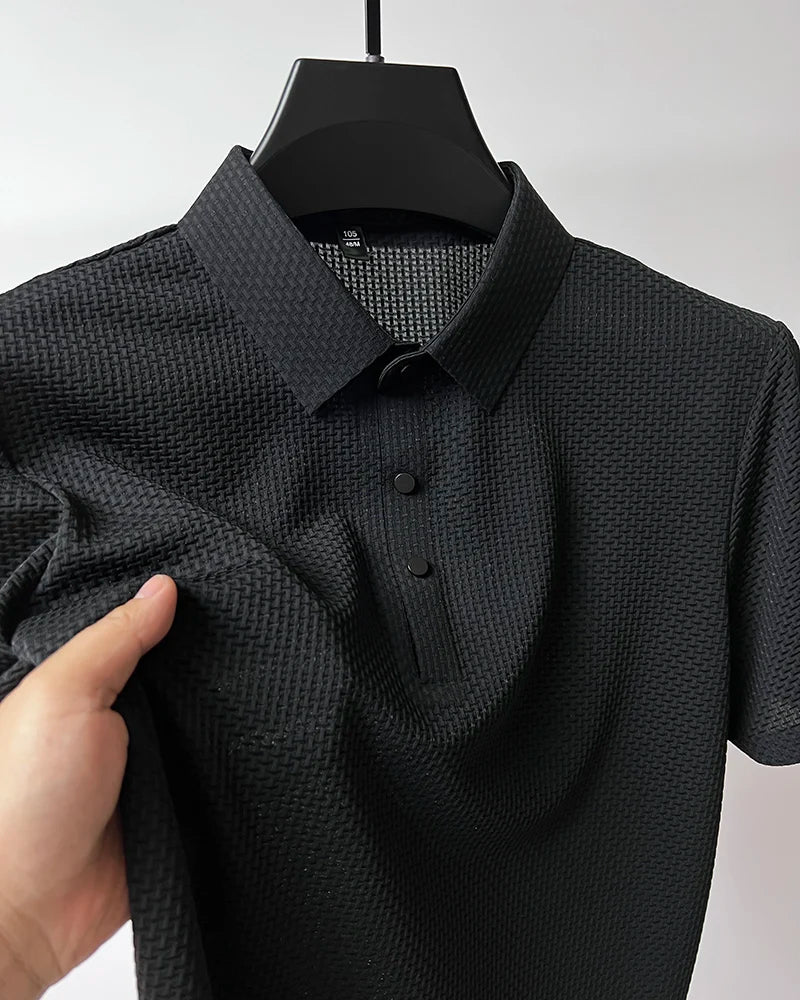 Men’s Solid Color Polo Shirt – Comfortable & Stylish – The Crew