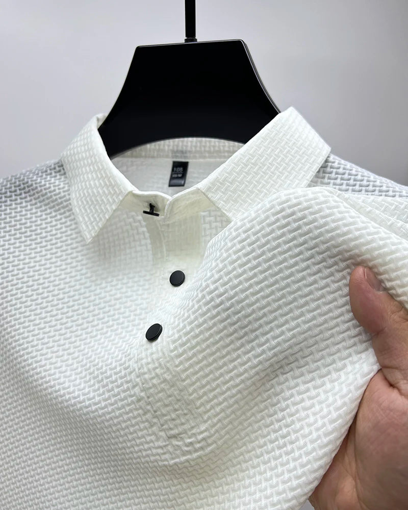 Men’s Solid Color Polo Shirt – Comfortable & Stylish – The Crew