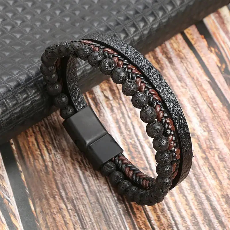 Classic woven leather bracelet