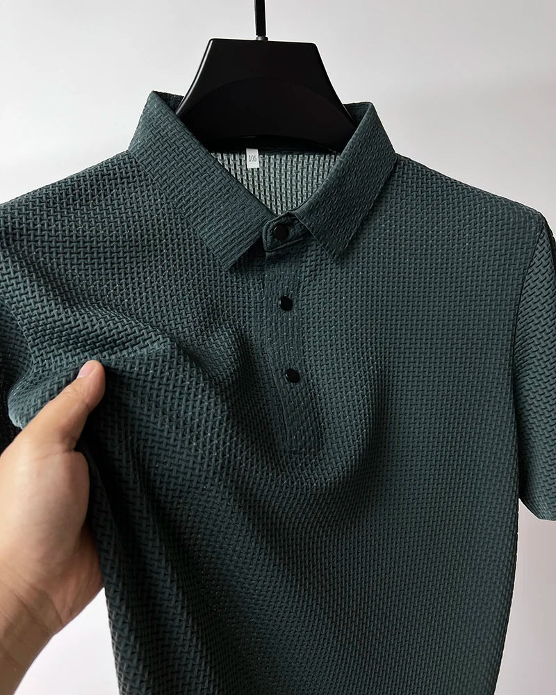 Men’s Solid Color Polo Shirt – Comfortable & Stylish – The Crew
