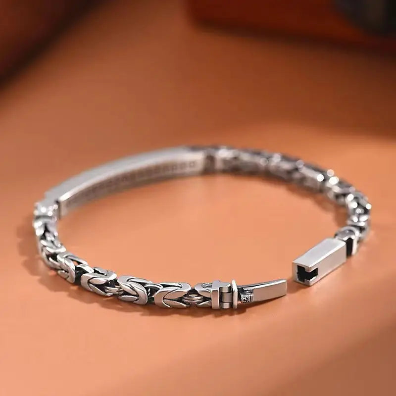 Unisex "Peace Grain" S925 Silver Woven Bracelet