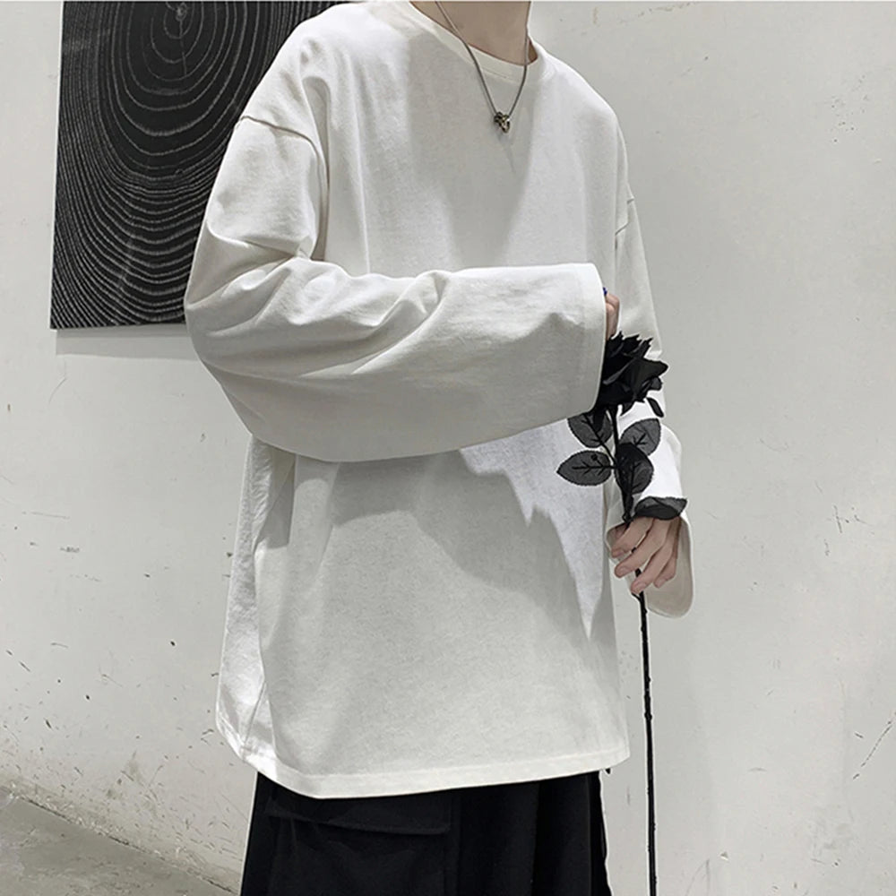 White oversized cotton t-shirt lifestyle – The Crew