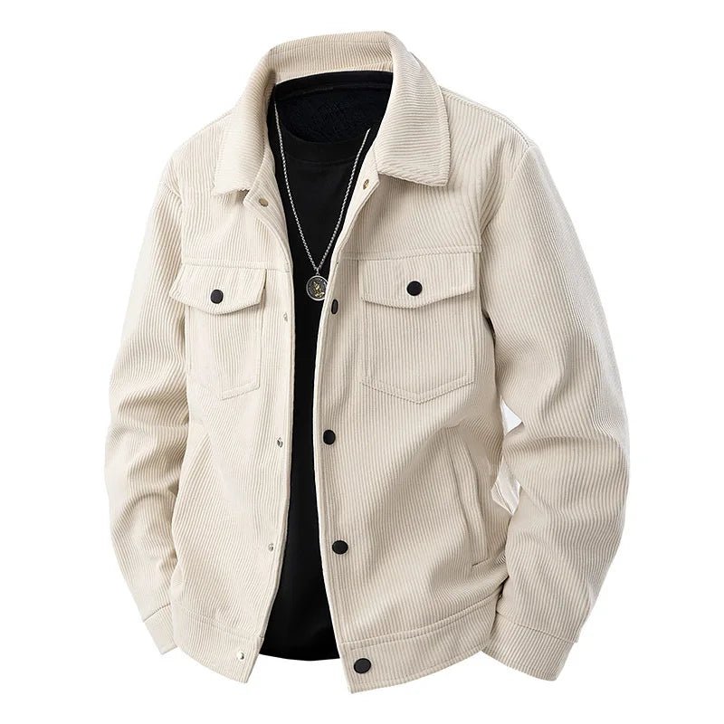 Men’s Vintage Corduroy Work Jacket – Retro Casual Style - The Crew